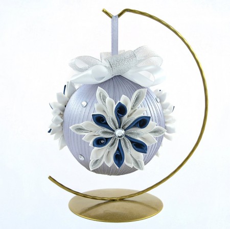 Bombka dekoracyjna kanzashi (10cm) Wzór 44